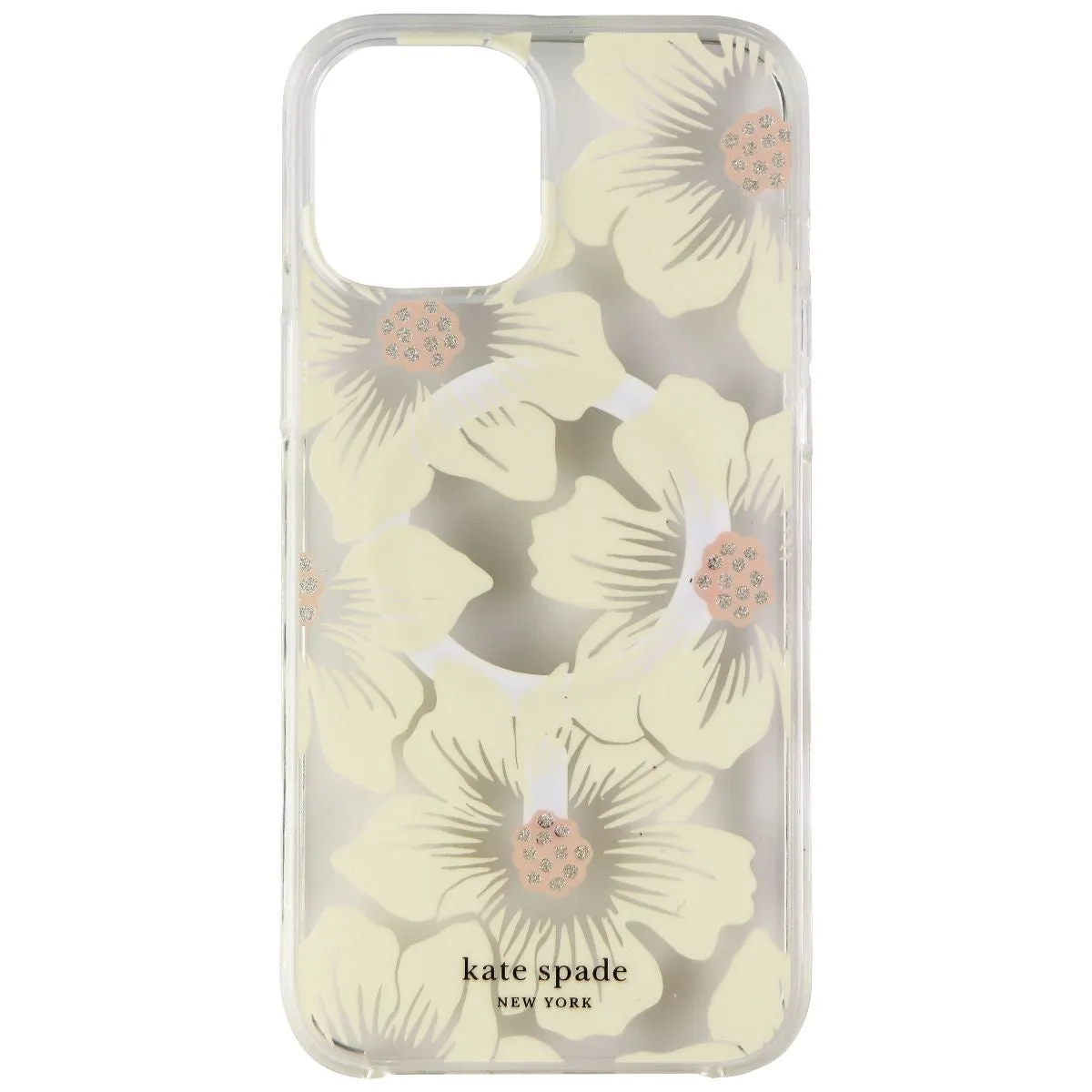 Kate Spade Hardshell Case for MagSafe  iPhone12 Pro Max - Hollyhock Floral Clear