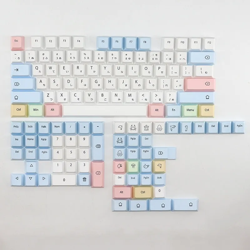 Kawaii keycaps without keyboard | Cute keycaps set | Japanese keycaps set