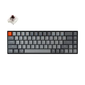 Keychron K6 68 Key Hot-Swappable Mechanical Keyboard White Led Brown Switches