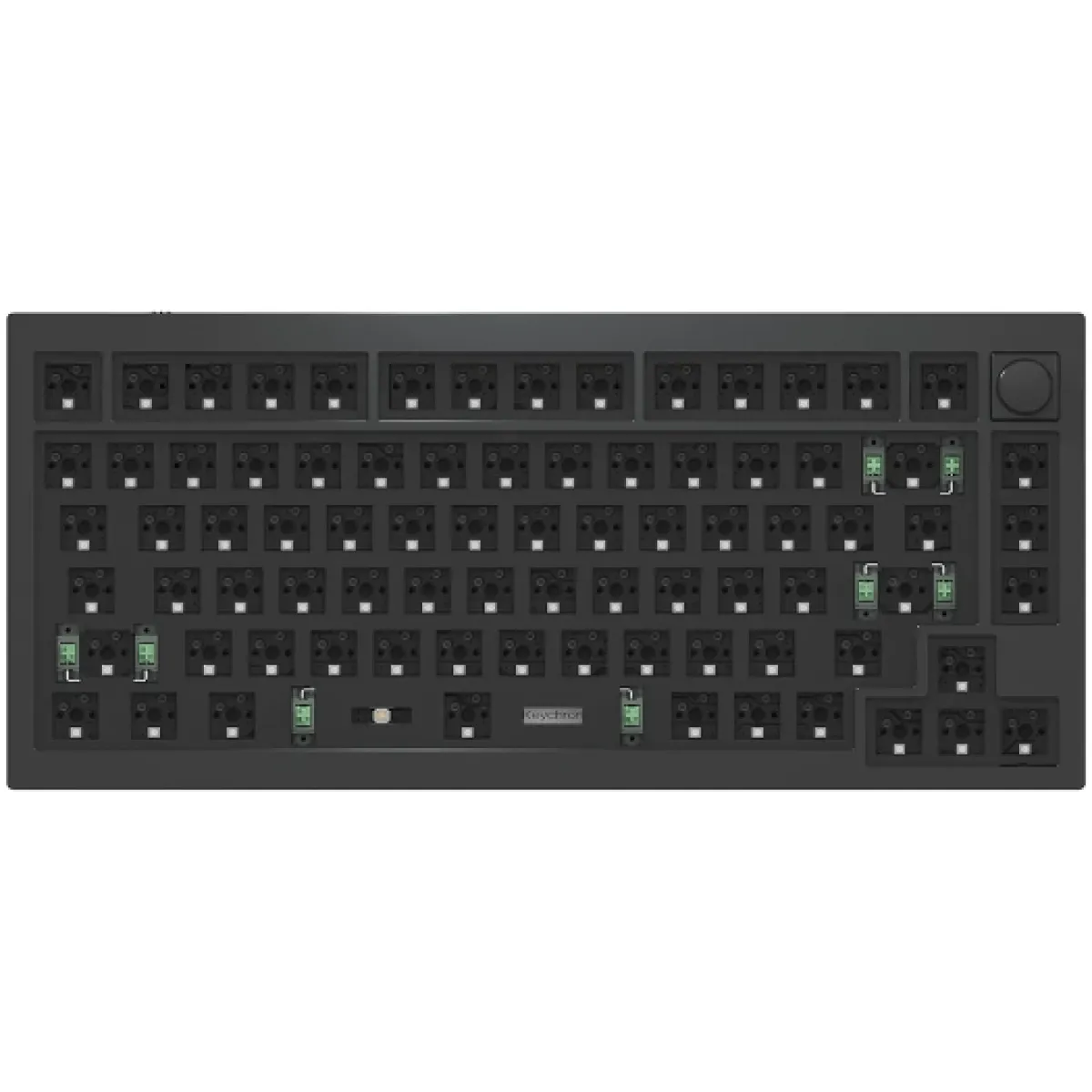 Keychron - Q1-B1 QMK Custom Mechanical Keyboard with Knob - Barebone (Carbon Black) Version 1