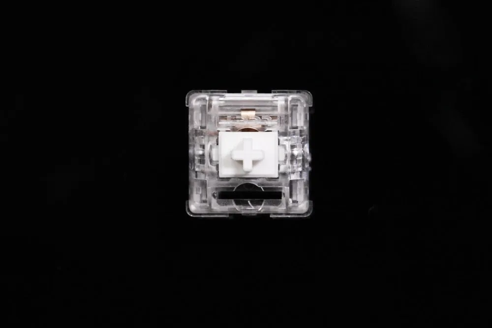 LCET Ice World Switch RGB Linear 50g Switches For Mechanical keyboard mx stem 5pin Clear body white stem