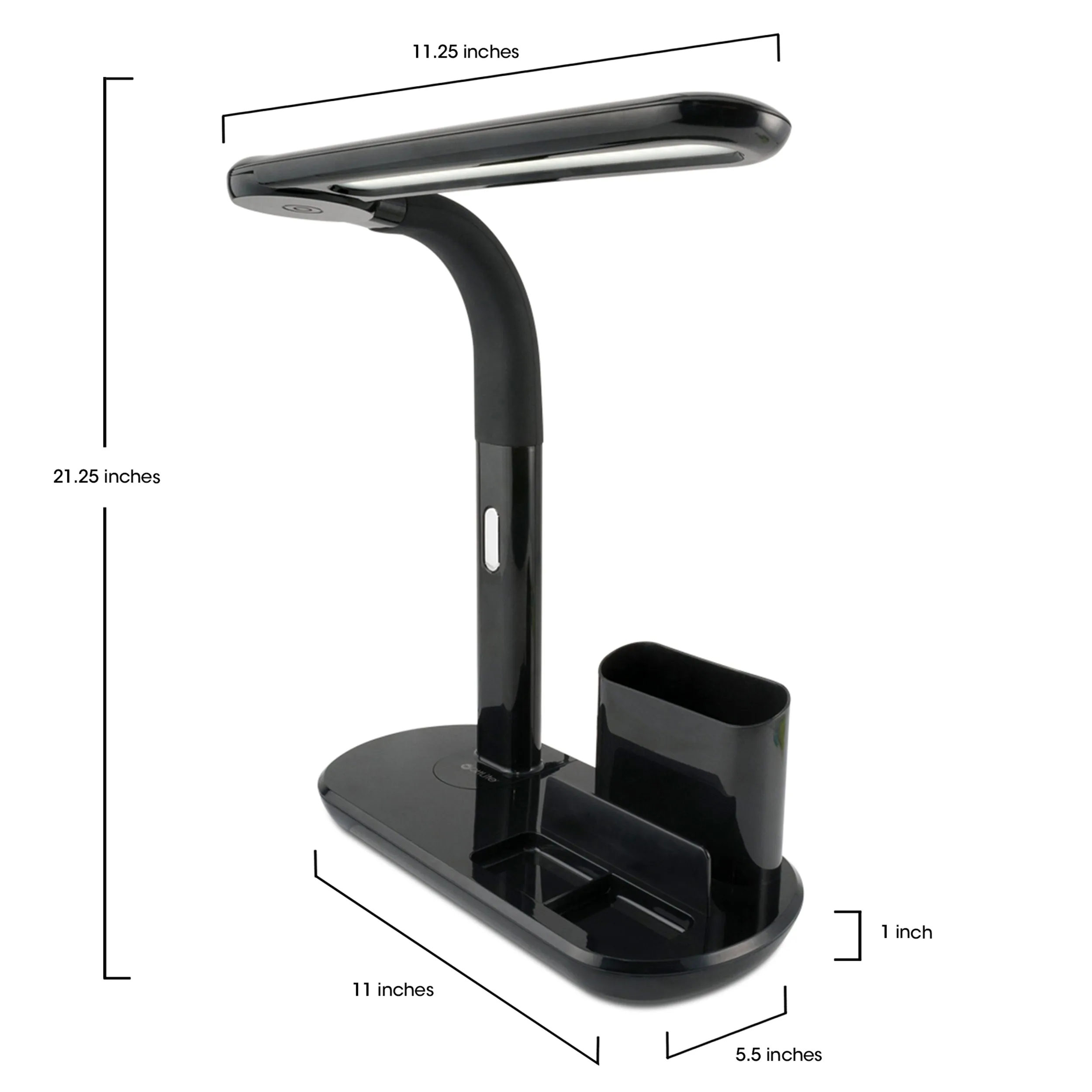 LED Pivoting Bankers Lamp with USB