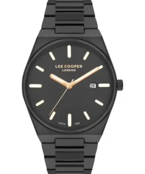 Lee Cooper  Men's Watch Black Dial Black Metal Strap, LC07608.650