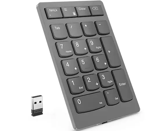 Lenovo Go Wireless Numeric Keypad, 21 Keys, 2.40 GHz, Scissor-switch Keys - 4Y41C33791