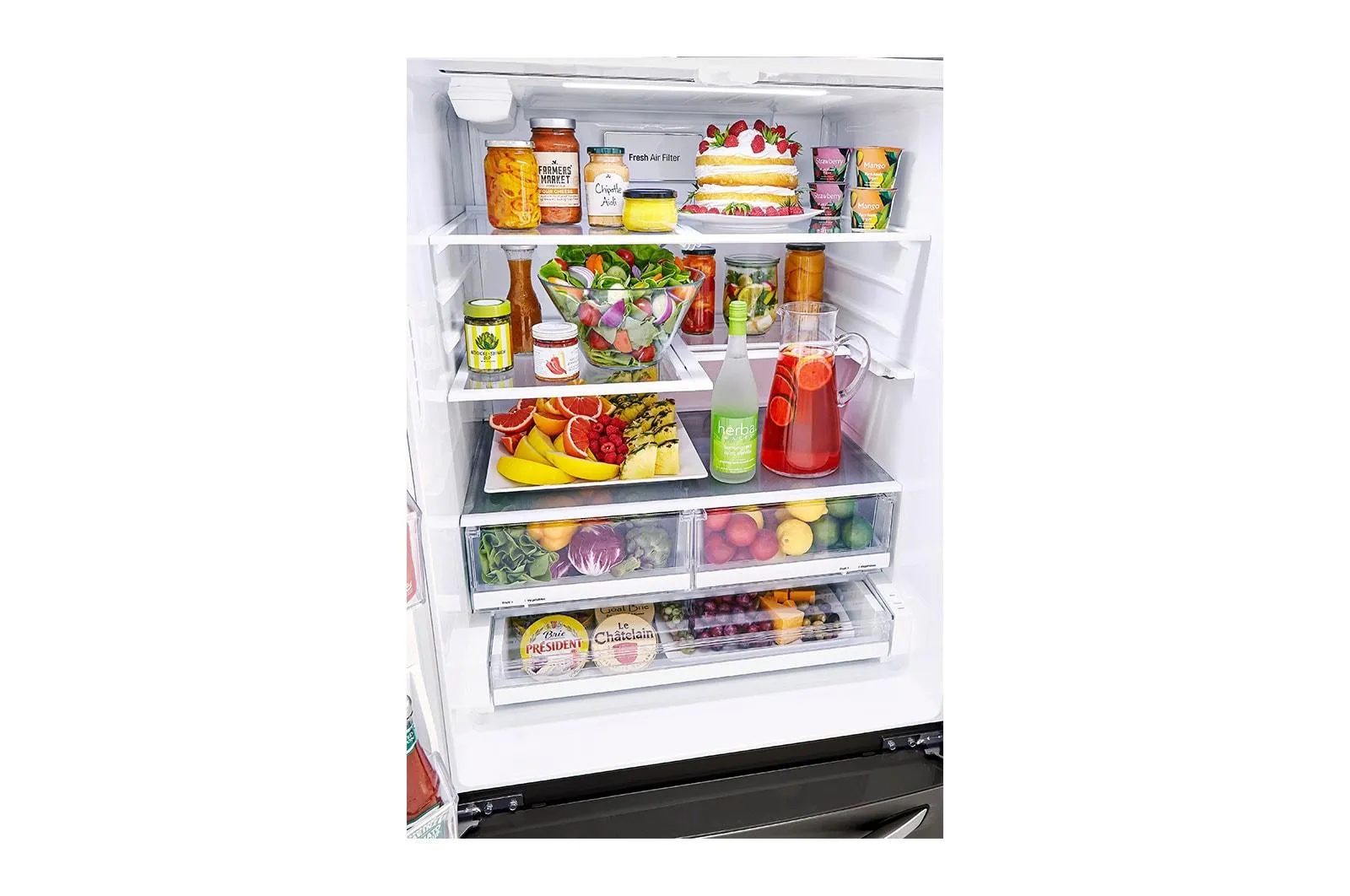 Lg 25 cu. ft. Smart Wi-Fi Enabled French Door Refrigerator