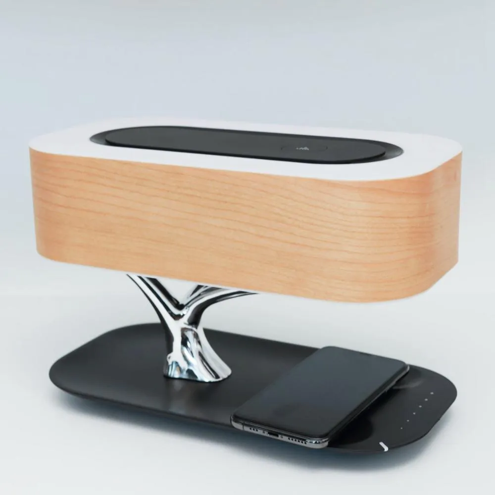 Light of the tree new technology fast wireless charger with speaker and bedside lamp