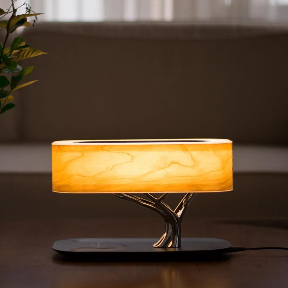 Light of the tree new technology fast wireless charger with speaker and bedside lamp