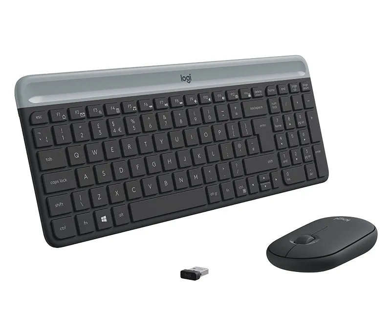 Logitech Keyboard And Mouse Set Slim Wireless Combo Mk470 - Us Layout - Graphite