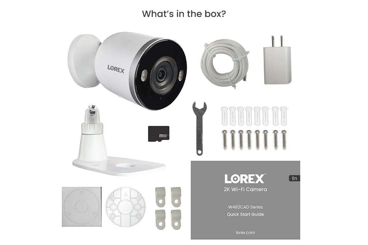 Lorex 2K Spotlight Indoor/Outdoor Wi-Fi Security Camera (2-pack, Cloud-Enabled)