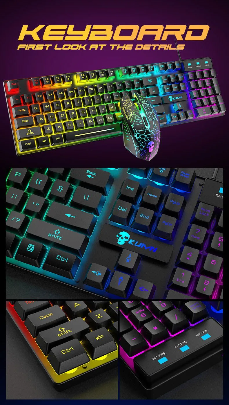 LovelyRLovely Kuiying T6RGB Luminous Keyboard And Mouse Set