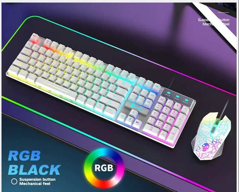 LovelyRLovely Kuiying T6RGB Luminous Keyboard And Mouse Set