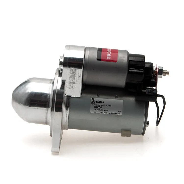 Lucas ultra compact starter, fits Classic Mini with inertia type motor. 9 toothed gear.