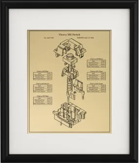 Mechanical Keyswitch Vintage Blueprint