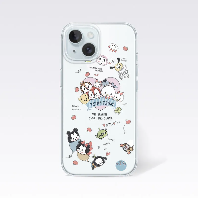 Mickey Minnie Friends-Friends Ribbon TSUM Clear Silicon Cover