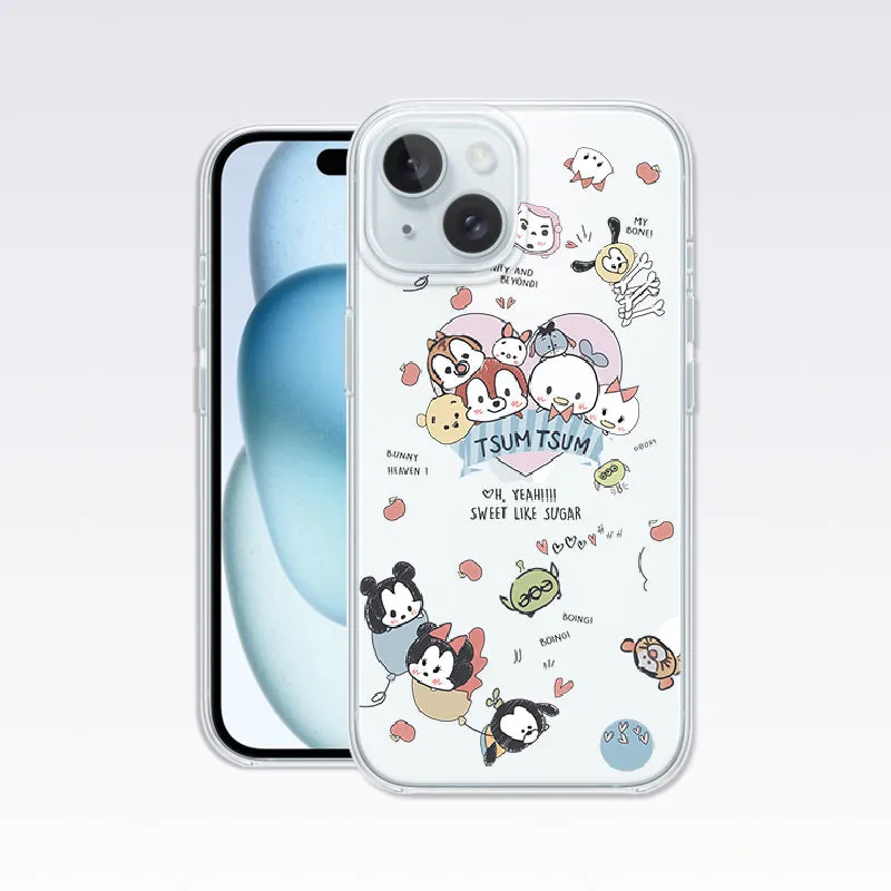 Mickey Minnie Friends-Friends Ribbon TSUM Clear Silicon Cover