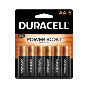 MN1500B6Z Duracell, MN1500 Alkaline Battery, AA, Coppertop, 6PK