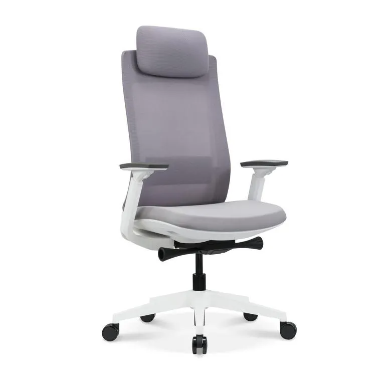 Modern Ergonomic Office Chair with High Density Soft Cushion for Long Use, Grey