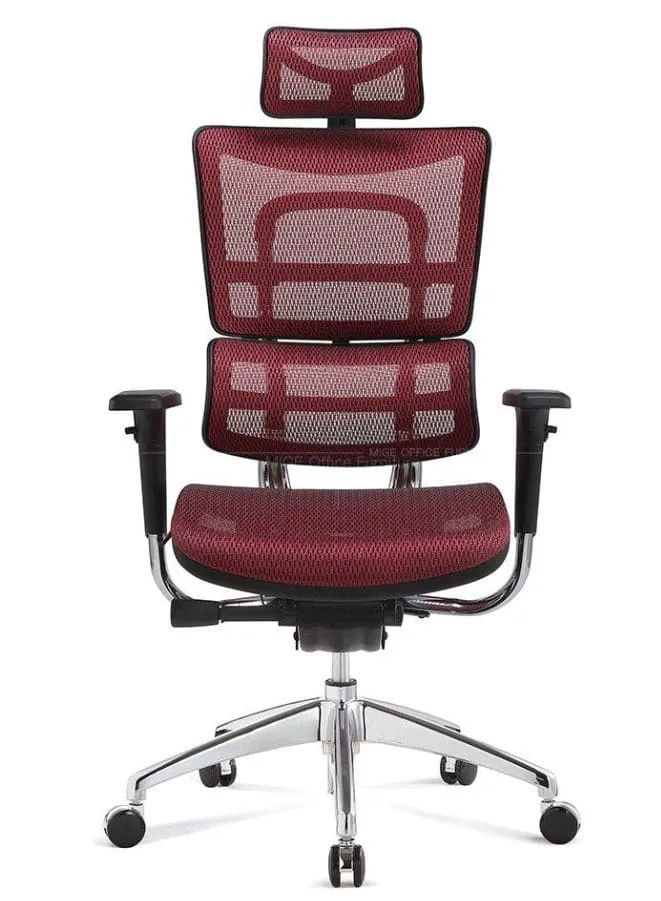 Modern Executive High Back Mesh Managers Chair, Plum Red