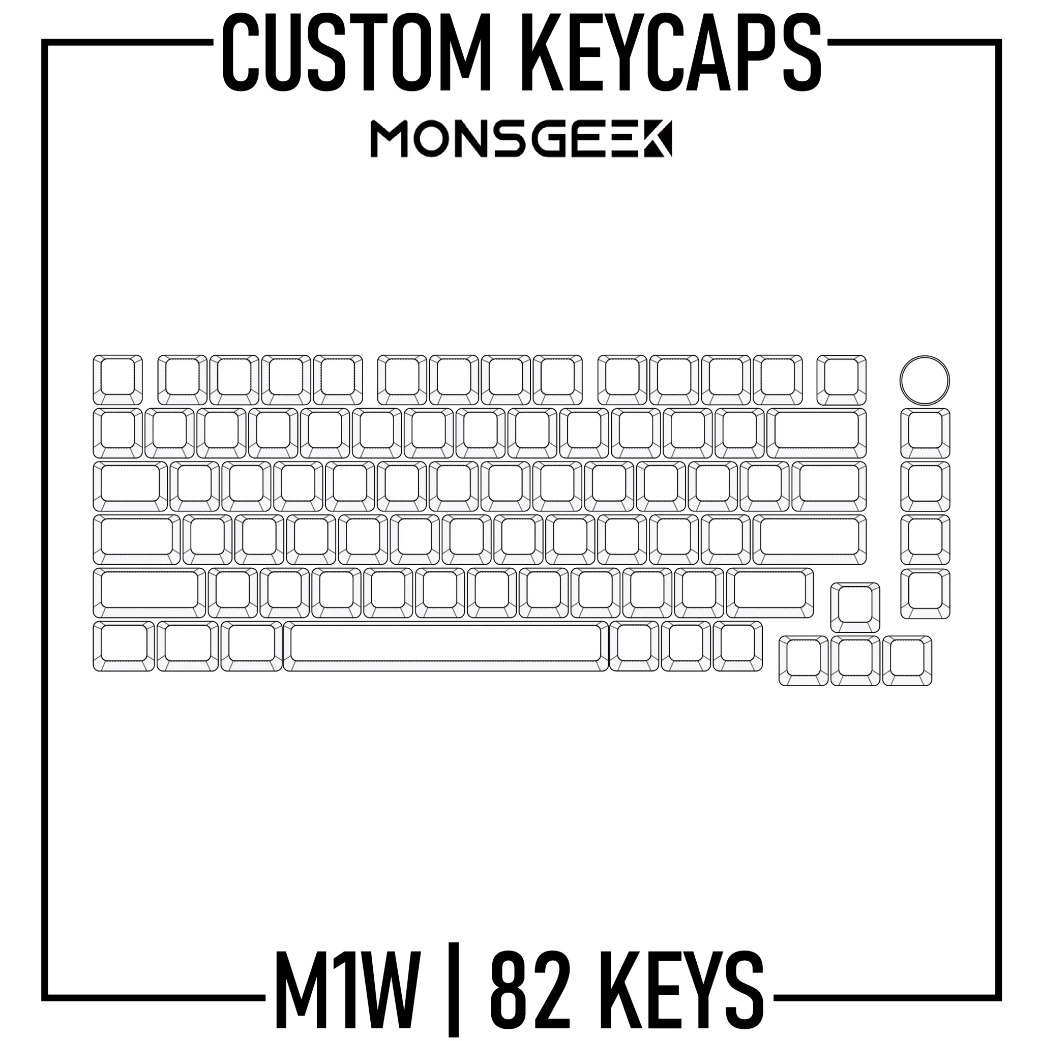 Monsgeek M1W Keyboard Custom Keycaps ( ANSI | 82 Keys )