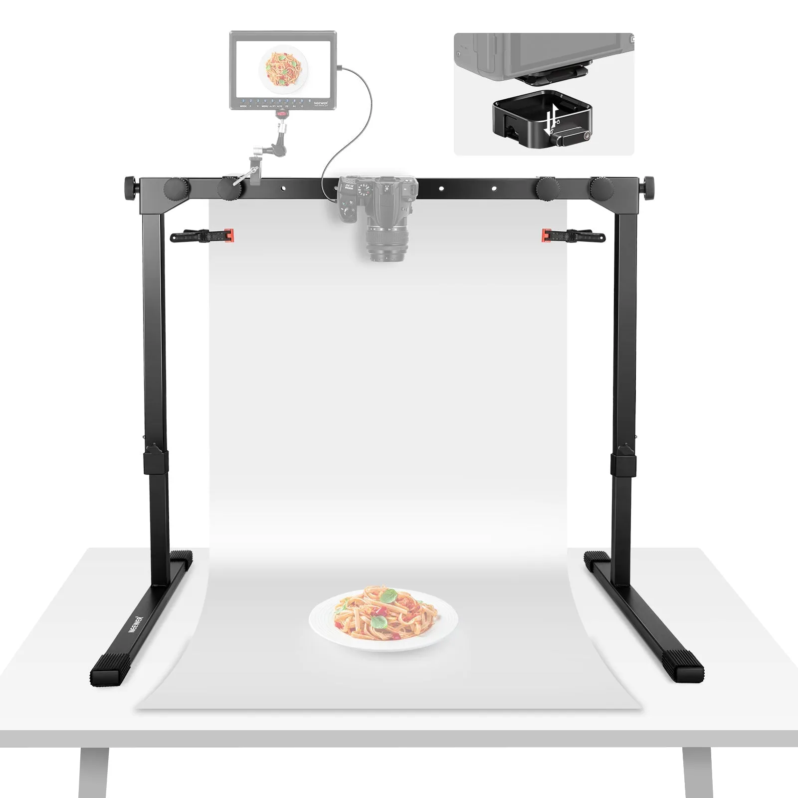 NEEWER ST200 Overhead Camera Stand with Arca Type QR Plate