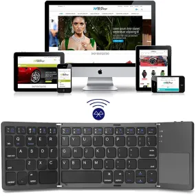 New Portable Mini Three Folding Bluetooth Wireless Keyboard