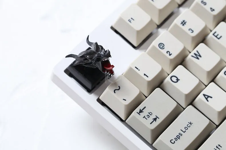 Novelty Shine Through Keycaps 3d printed print printing pla dragon custom mechanical keyboards light Cherry MX compatible