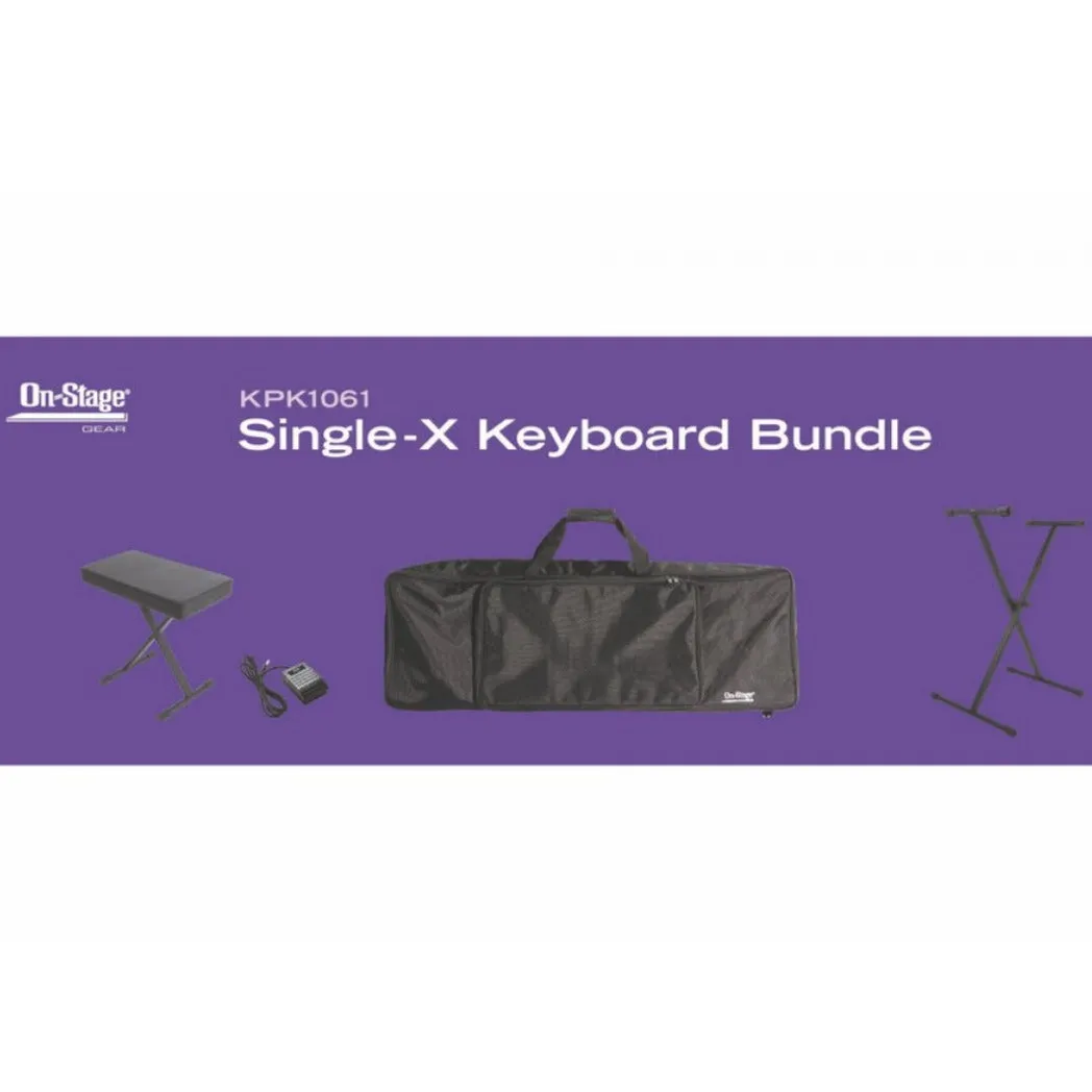 On-Stage KPK1061 Single-X Keyboard Accessories Bundle