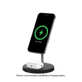 [ONLINE EXCLUSIVE] BELKIN BoostCharge Pro 2-in-1 Wireless Charger Stand with MagSafe 15W - Black