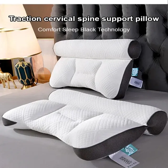 Orthopedic Bed Pillow Ergonomic Cervical Support Anti-traction Goose Down Pillow 40x58cm