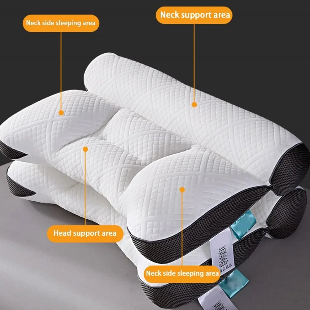 Orthopedic Bed Pillow Ergonomic Cervical Support Anti-traction Goose Down Pillow 40x58cm