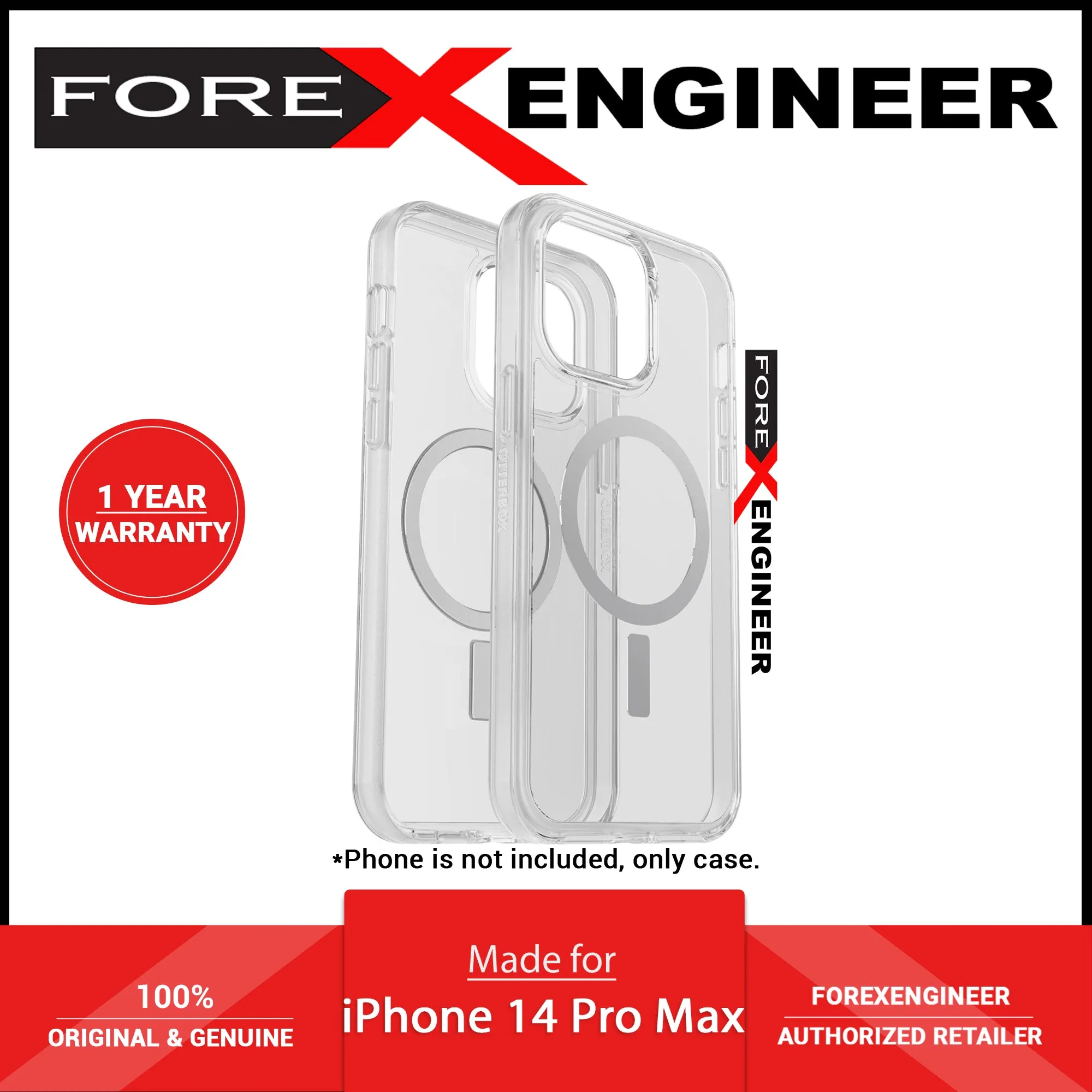 Otterbox Symmetry Plus for iPhone 14 Pro Max -  Magsafe & Antimicrobial Case - Clear (Barcode: 840262388771 )