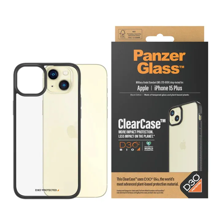 PanzerGlass Clear Case with D3O for iPhone 15 Series