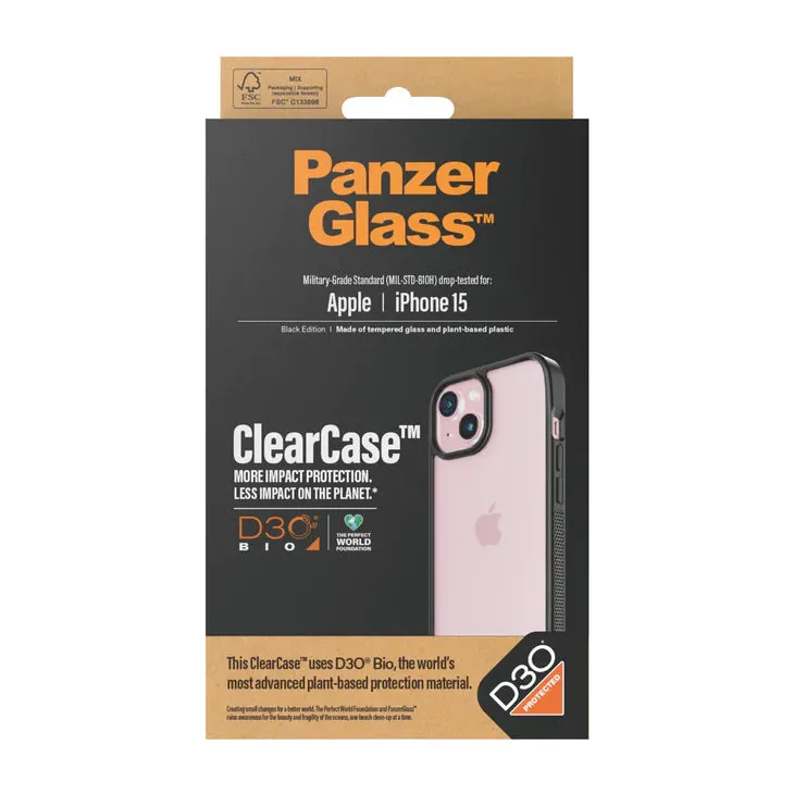 PanzerGlass Clear Case with D3O for iPhone 15 Series