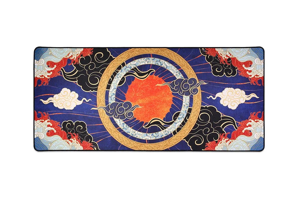 Phangkey AMATERASU Mechanical keyboard Mousepad Deskmat 900 400 5mm Stitched Edges /Rubber High quality soft touch Rubber