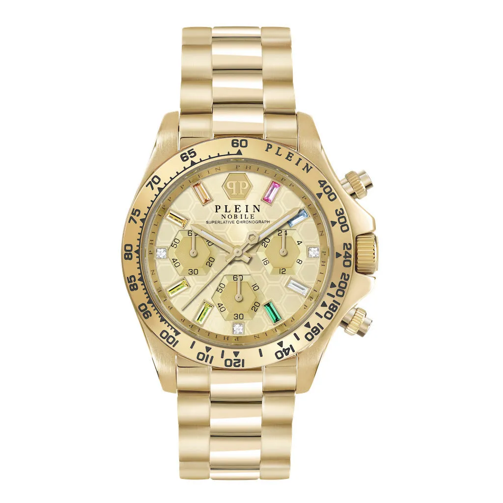 Philipp Plein Rock Couture Ladies  Gold Watch PWSBA0223