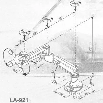 Phoenix LA-921 LCD Monitor Arm