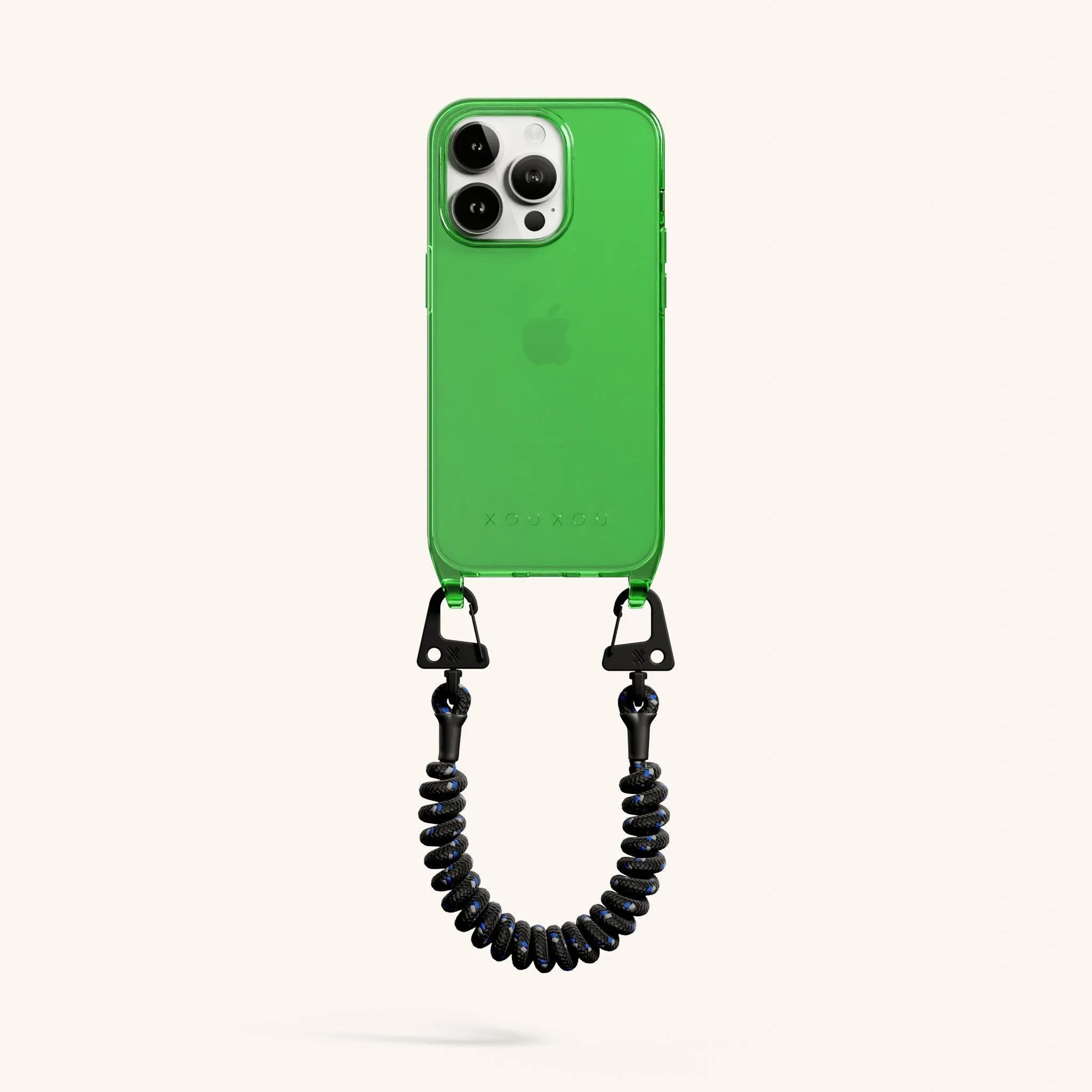 Phone Case with Spiral Rope in Acid Clear   Black