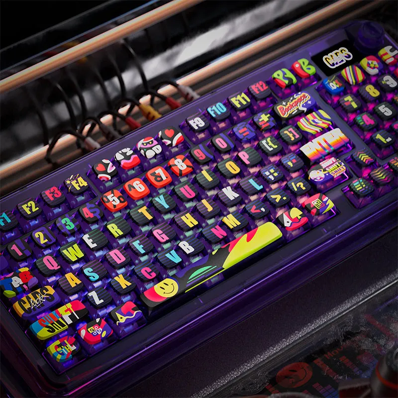 PIIFOX Neon Party ASA Profile Keycap Set 132 Keys