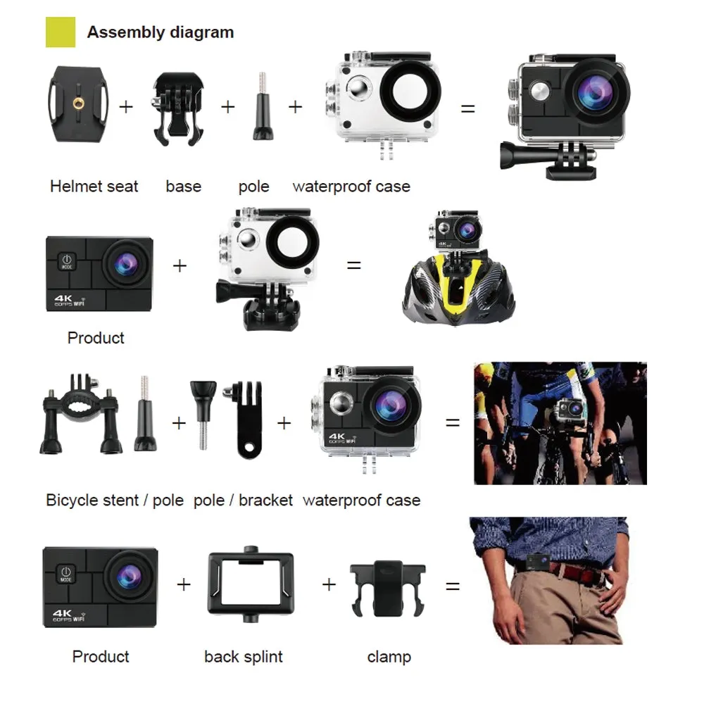 Platinum 4K Sports Cam - Action Cam with 10  Mounts Included, Long Battery Life