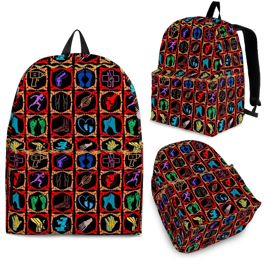 Podiatrist Icons Ergonomic Backpack