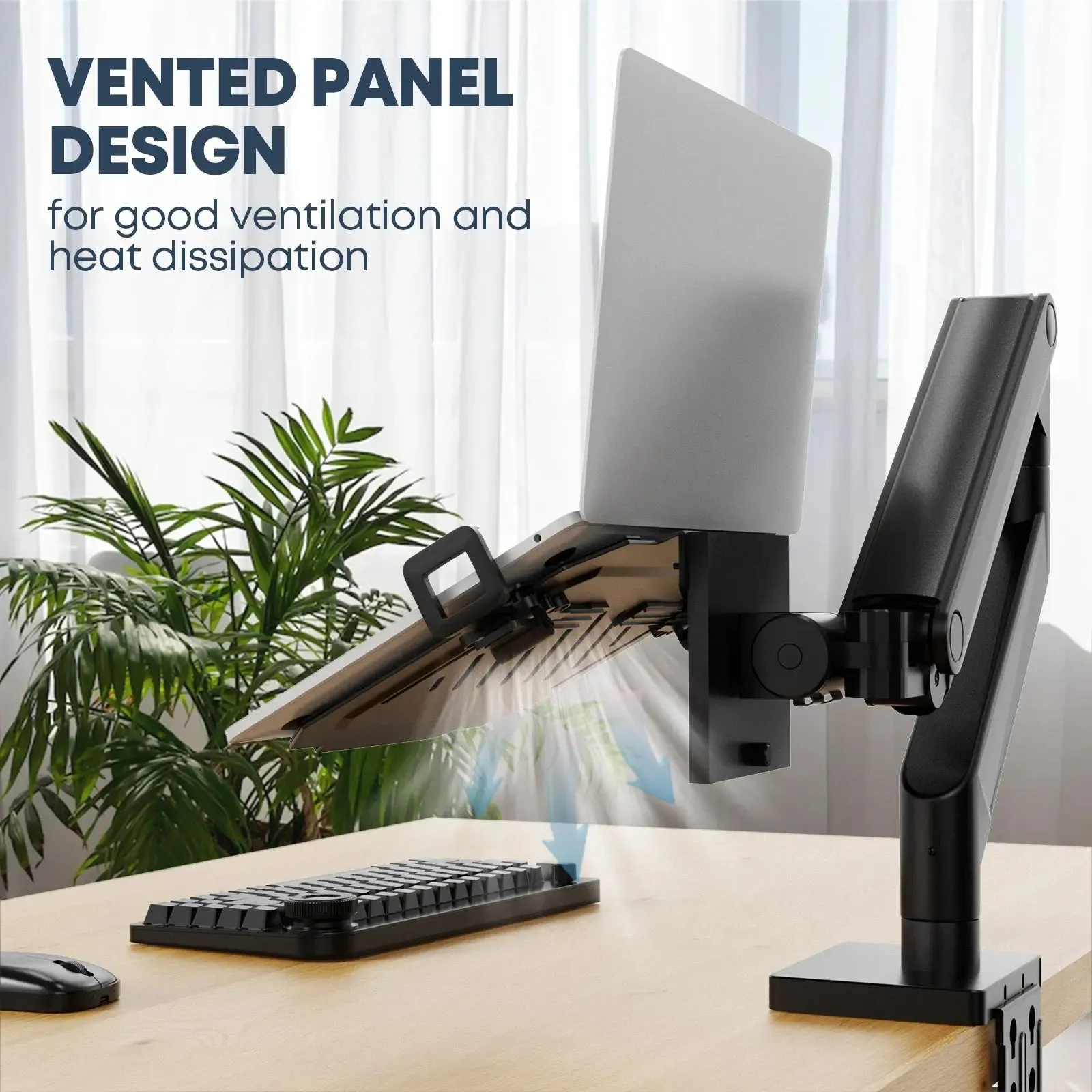 PUTORSEN Laptop VESA Mount Tray Holder for Monitor Arms and Stands