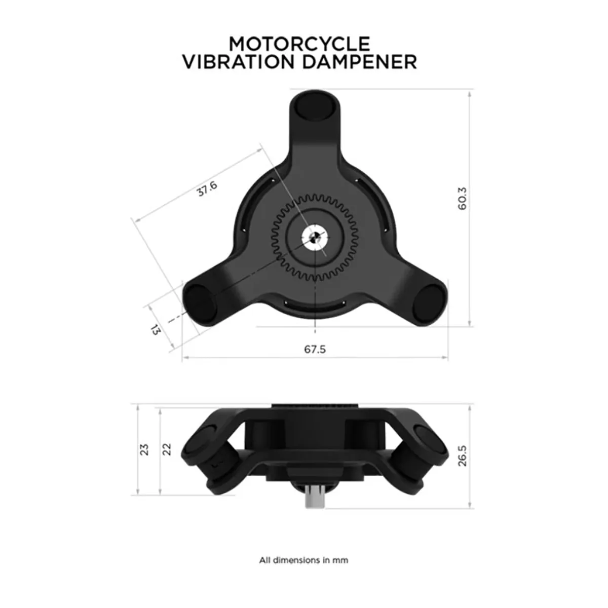 Quad Lock Motorcycle Vibration Dampener