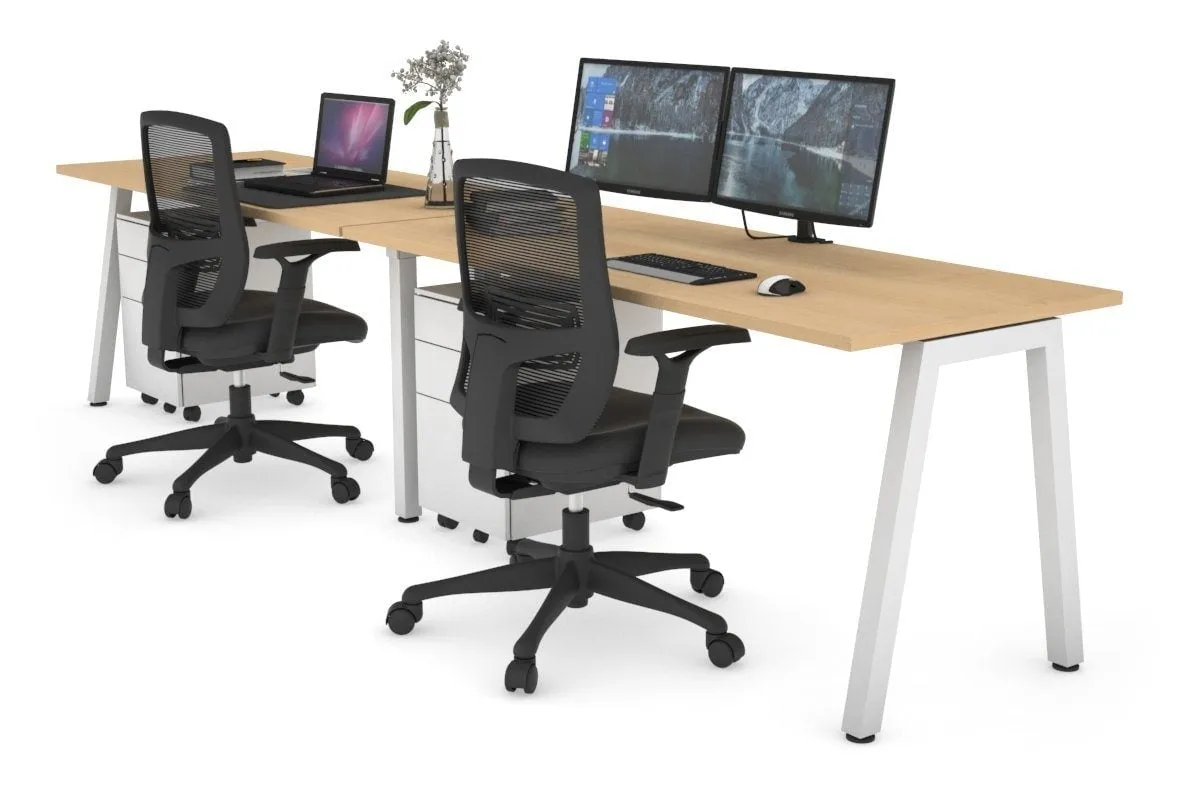 Quadro 2 Person Run Office Workstation [1800L x 700W]