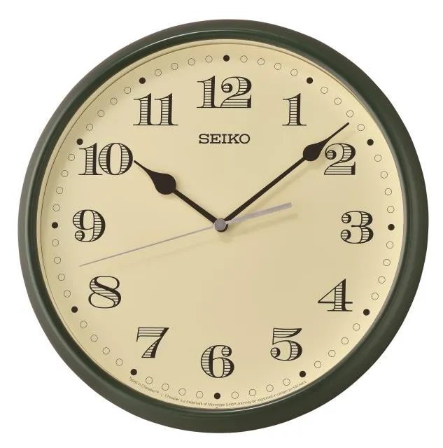 QXA796M Elegant  Dark Green Round Analog Wall Clock