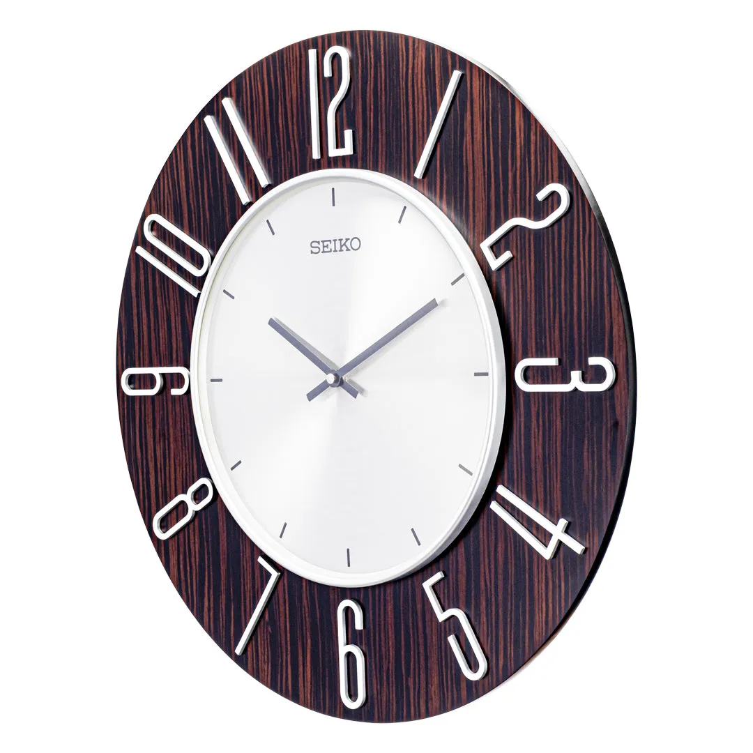 QXA800B Wooden Toned Decor Clock