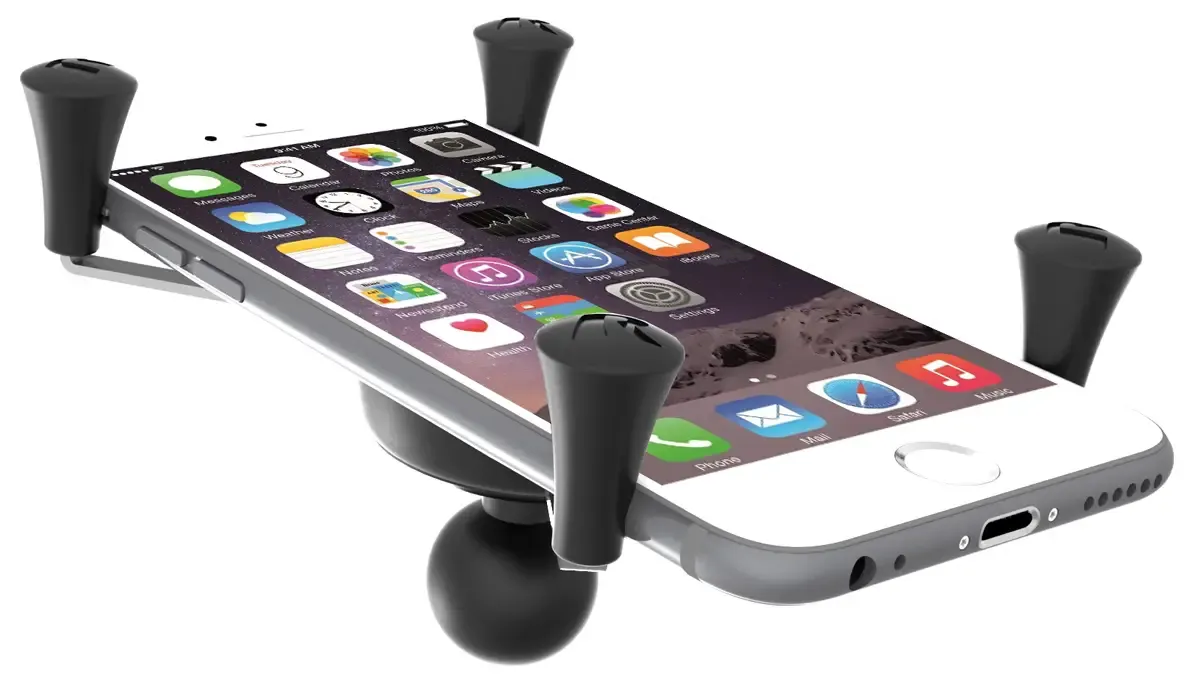 RAM® X-Grip® Large Phone Holder with Ball – Powder-Coated Aluminum - P/N: RAM-HOL-UN10BU