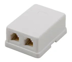 RCA TP2662WHR Surface Mount Dual Modular Jack, White