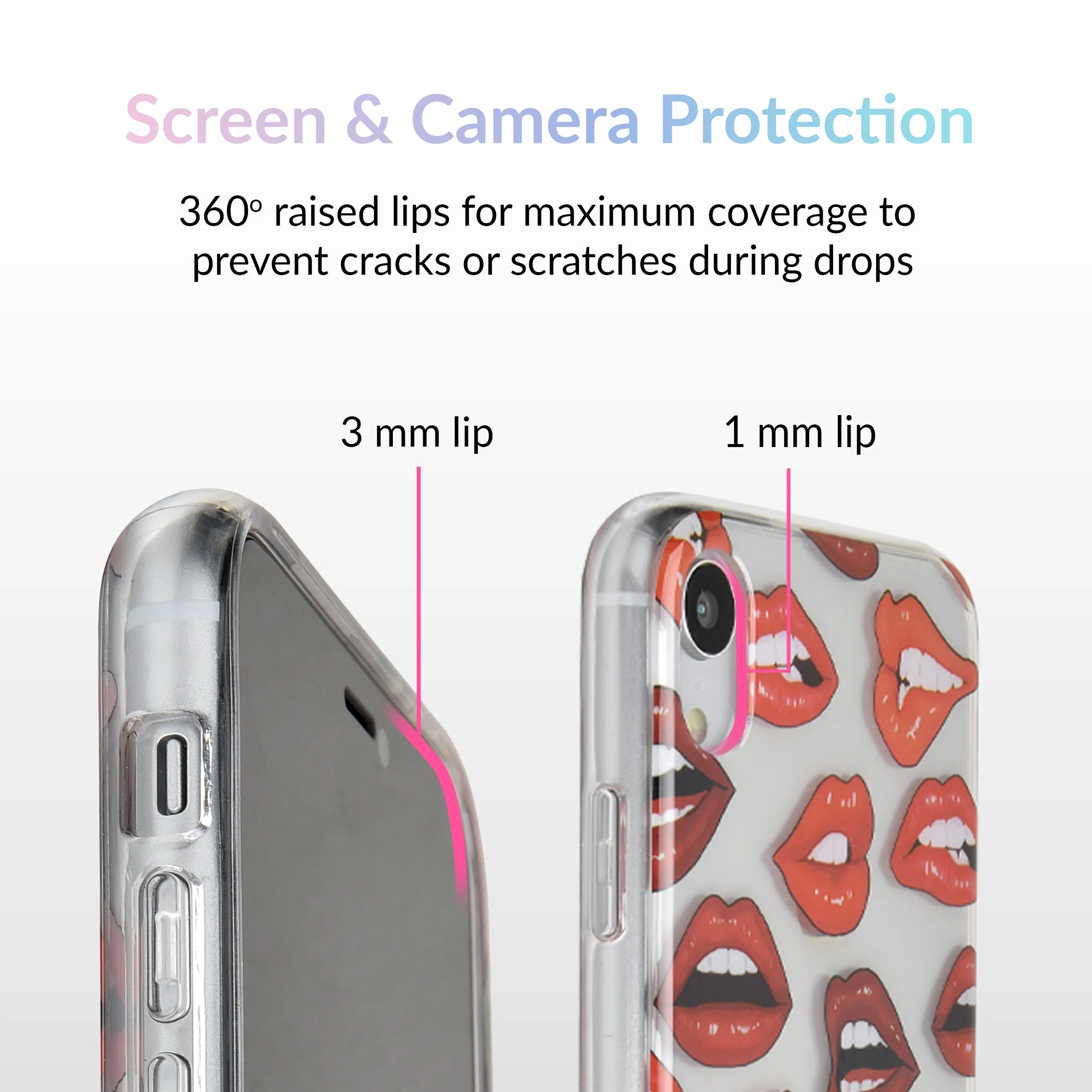 Red Lips iPhone Clear Case