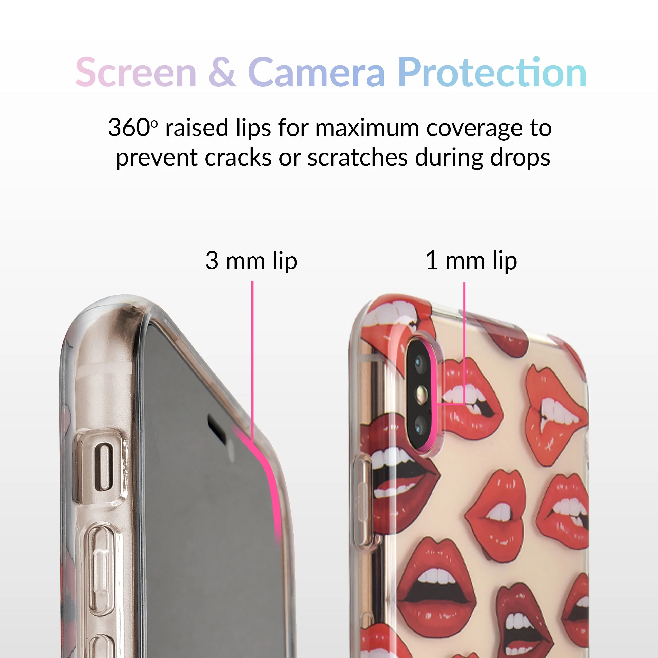 Red Lips iPhone Clear Case