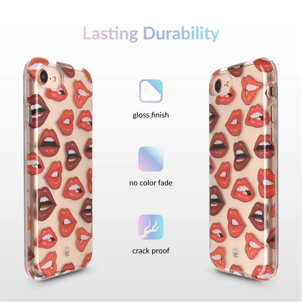 Red Lips iPhone Clear Case